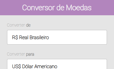 Conversor de Moedas